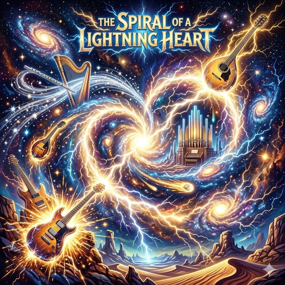 The spiral of a lightning heart