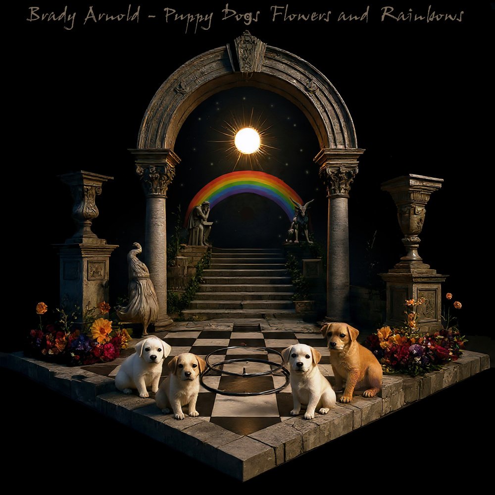 Puppy dogs flowers and rainbows 3