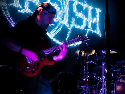 guitarrist marco showing off in big concert