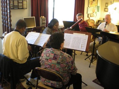 Hampton Roads Wind Quintet rehearsing my Serenade