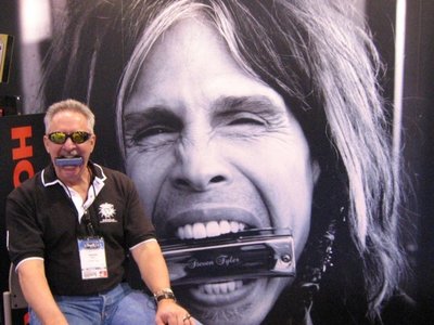 Roger working at the Hohner Booth at NAMM 2009