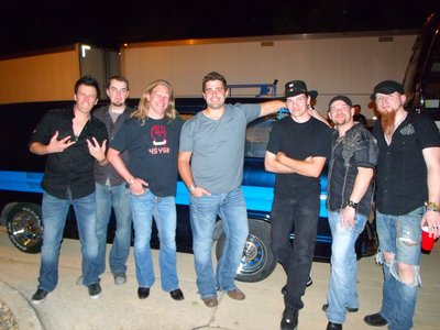 Matthew and Josh Gracin and his band by the Corvair GREENBRIER van