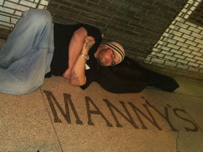 Outside Manny's in Times Square
