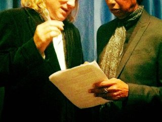 With Al, backstage at the Beacon Theater, Lennon tribute