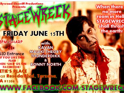 Flier for a show at Peties Place in Tarzana, summer 2012