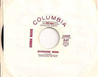 Sunshine Mind (words & music by Paul Levinson)