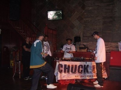 setting up for Wu Tang Clan