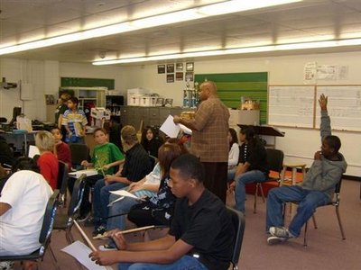Larry &Joe  Teaching at Traner Middle School  Reno ,NV