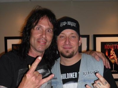 Chris with Michael of Volbeat from the Volbeat USA tour 2012