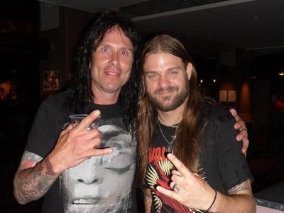 Chris with Stu of Iced Earth from the Volbeat USA tour 2012