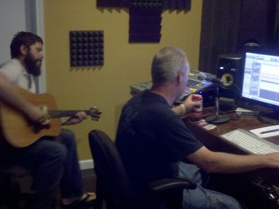 Quentin & JP in the control room @ Steele Creek Studio in Bristol, TN