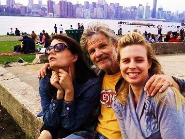 Mike bookended by stunning actors Stacy and Liza, East River Park, Brooklyn, NY