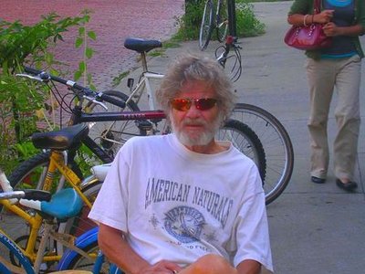 Mike Marcellino outside Algebra Tea House, Little Italy, Cleveland, Ohio