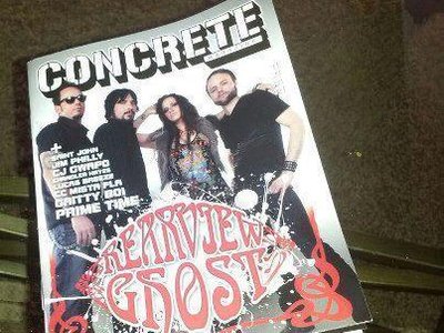 Rearview Ghost on the cover of Concrete Magazine.