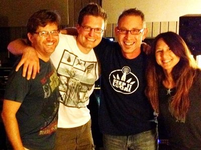 Recording at 1305 Studio with Rob Mottice, Geoff Wilcox, me and Michelle Ishida