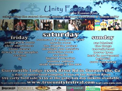 Unity Festival 2012: on the Russian River â€¦features Ras Khaleel âˆš
