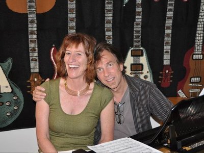 Lucy and Jon Carroll - recording "No Other Road"