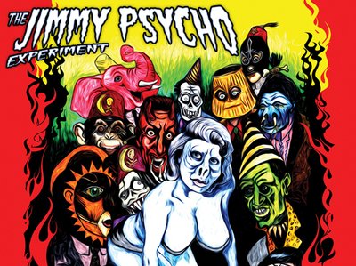 Artwor for "Mad Monster Cocktail Party" by The Jimmy Psycho Experiment! Features Psycho Charger!!!! 
