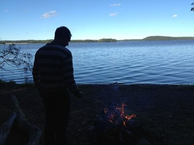By the fire