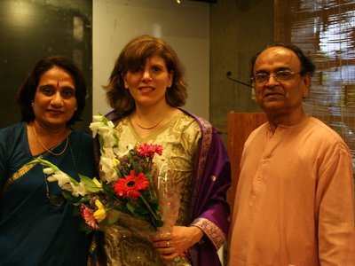 With Prof Ranjana and the journalist from the Times of India in Ahmedabad
