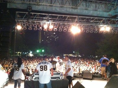 DJs warming up the crowd at Hemisfair Park, San Antonio, TX