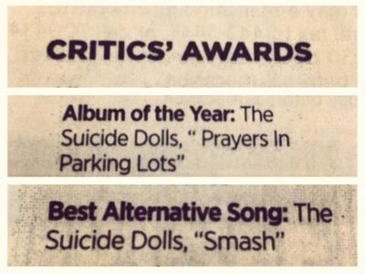 Album of the Year, Best Alternative Song at the 2012 Whalie Awards