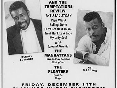 Promo flyer when KJ played with the Temptations Review