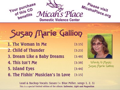 Contact me for info about ordering my special limited edition CD to raise funds for Micahs Place