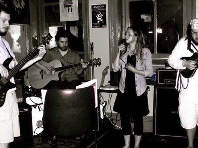 Qphon acoustic at the Upper Deck with EEK, Tag and Richard.