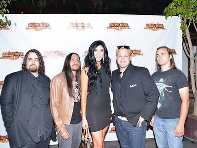 Nominee and Award winning Rock Artist Kristen Faulconer with Bandmates at The Malibu Music Awards 