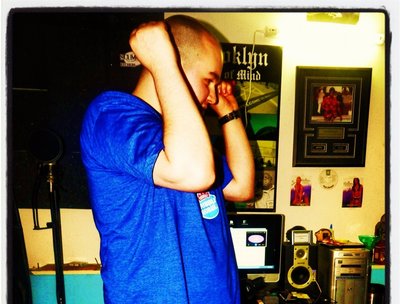 In the studio vibing