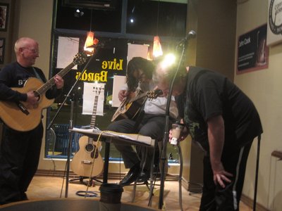 John at Coffee Works 11.8.12 with Mark Peters and Gregory Dodge