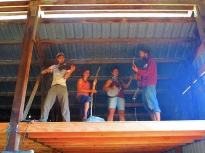 playing in the barn at Lonesome Whistle Farm!