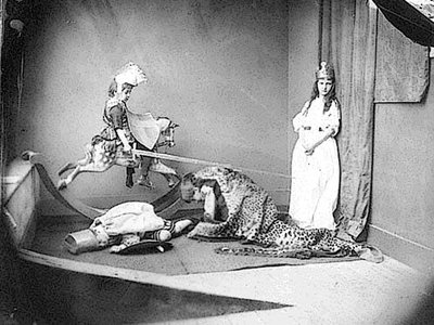 The back cover of the new album.  A photo taken by Lewis Carroll himself.