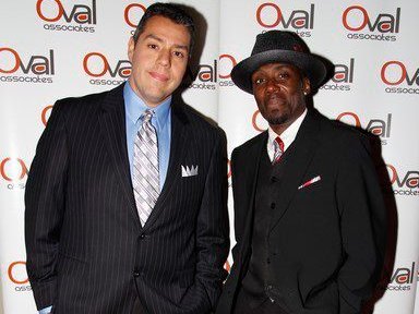 On the red carpet w / manager CEO-Pres of PhatCats Ent LLC. Enrique Lopez for holiday toy drive