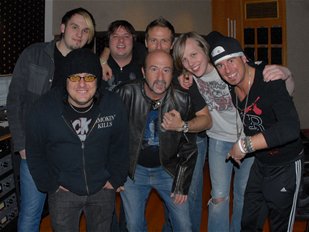 Robby Takac (producer, bass player GooGoo Dolls) and crew in Buffalo, NY recording the new album