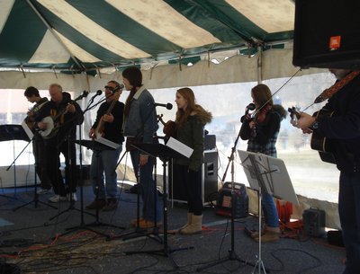 Warming up at the Maple Festival