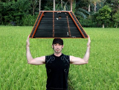 Janover with hammered dulcimer in Bali, Indonesia