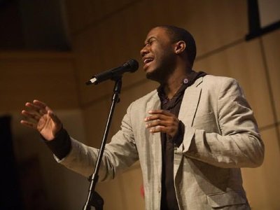 singing @ Elements of Excape launch