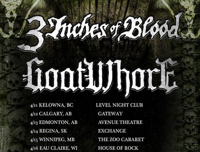 Goatwhore / 3 Inches of Blood Co-Headline Canadian Tour 2013