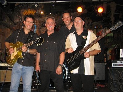 The band on stage at BB Kings