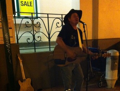 Busking in Peel St Tamworth