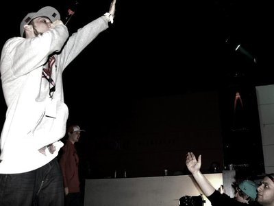 Zaze Throwin it up on stage at Paz and Ill Bill