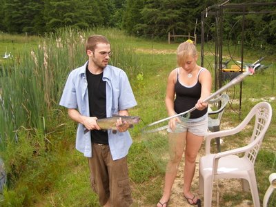 Gabe catching a cat @ the party