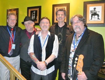 Fast Eddie and the Slowpokes in the green room at the Hard Rock Cafe in Memphis.  January 2013