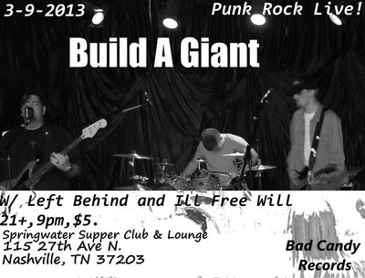 March 9th at Springwater in Nashville. Come hear our new song!!!