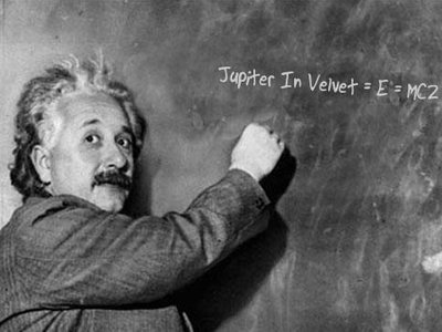 Einstein predicts the coming of Jupiter In Velvet