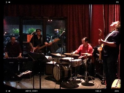 The boys in the band warming up to some Green Onions.