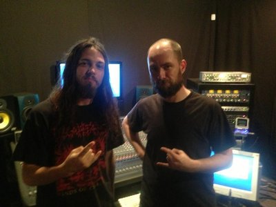 Dave with Brian Elliot at Mana Recording Studio