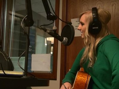 Becca Richter at the WCCX 104.5 FM Studio